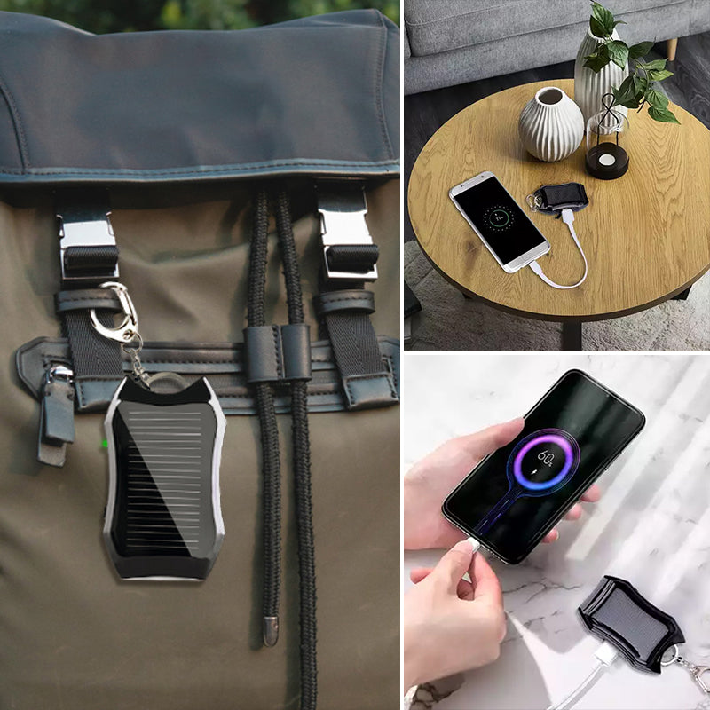 Tragbarer Mini Solar Powerbank Schlüsselanhänger