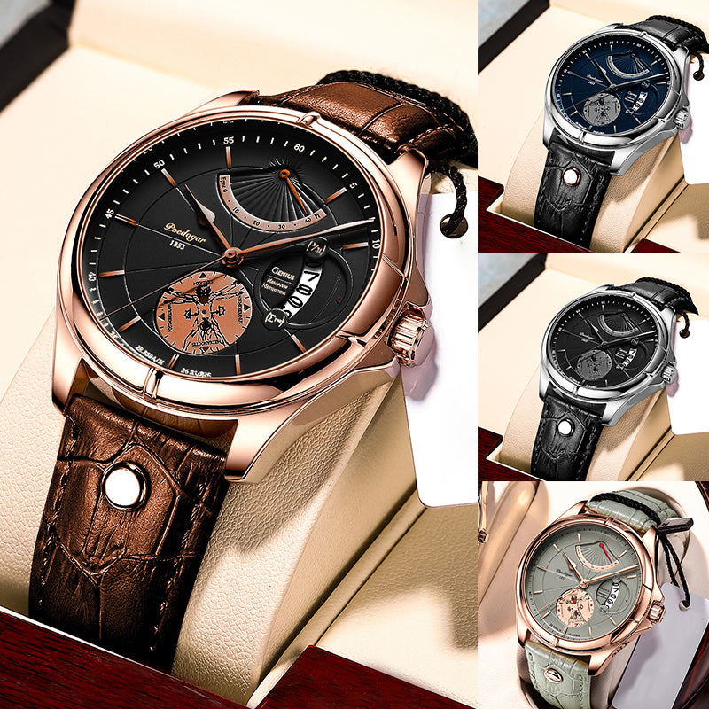 Modische Luxus-Kalenderuhr