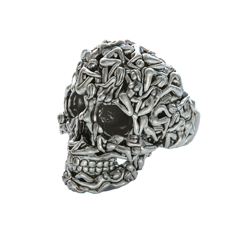 Gotischer Totenschädel Ring