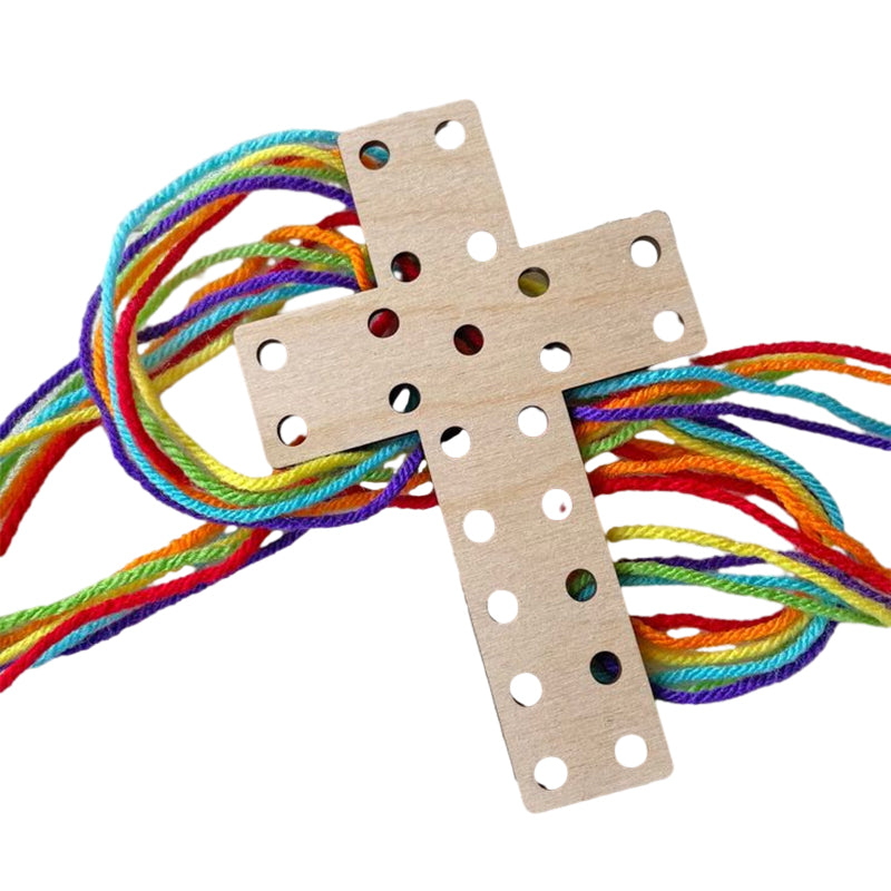 Osterkreuze - Komplettes Garn-Bastelset