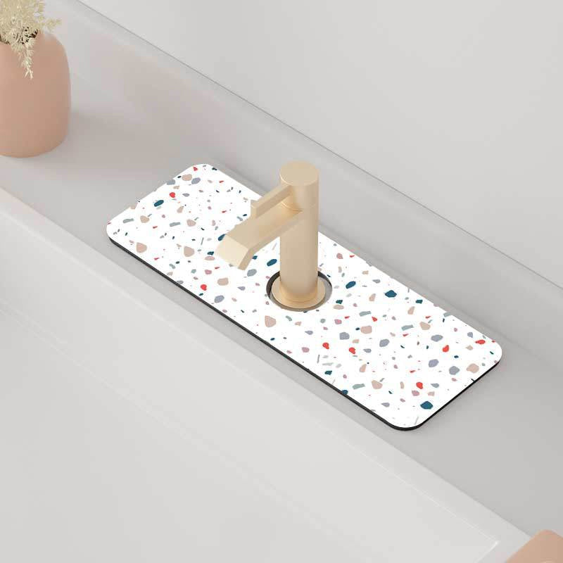 Absorbierende Matte für Wasserhähne aus Kieselgur