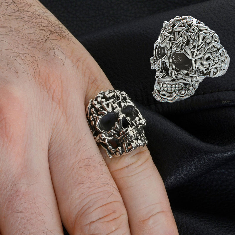 Gotischer Totenschädel Ring