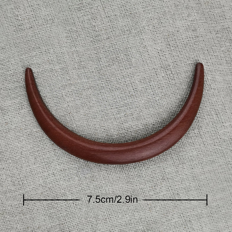 Damen Handgeschnitzte Halbmond Haargabel