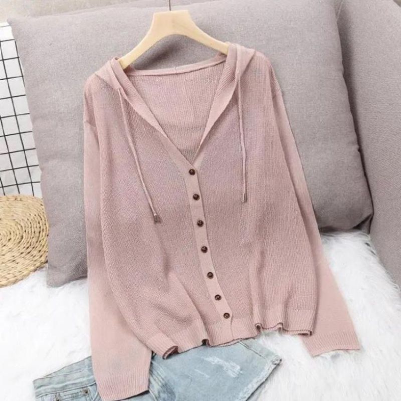 Eisseide Gestrickter Cardigan