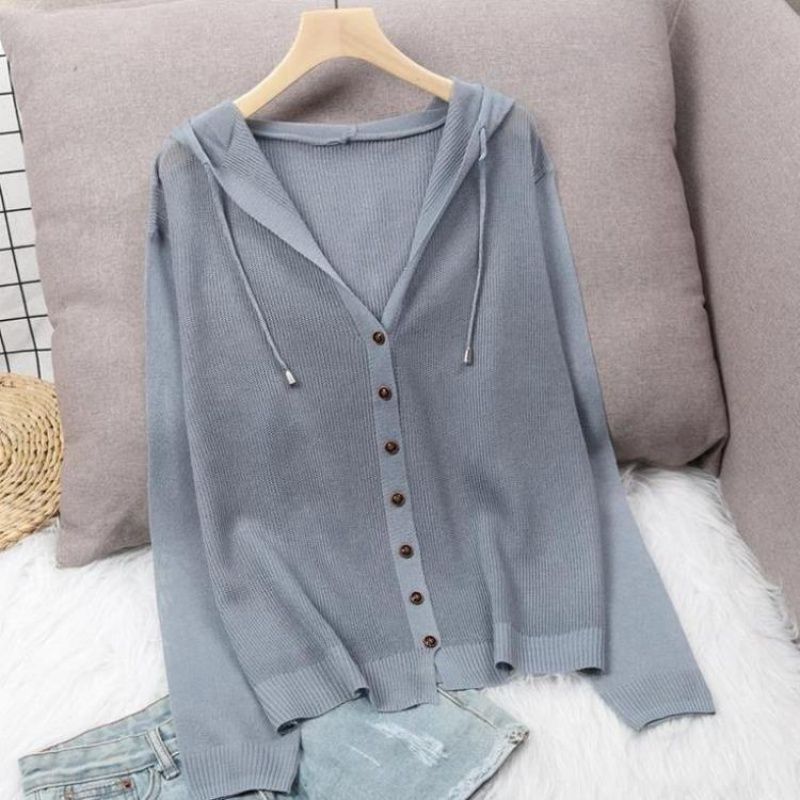 Eisseide Gestrickter Cardigan