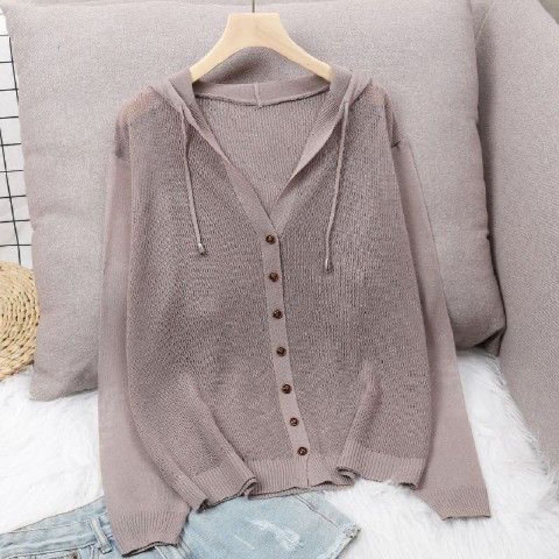 Eisseide Gestrickter Cardigan